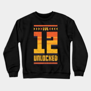 Level Up 12 Birthday Game Crewneck Sweatshirt